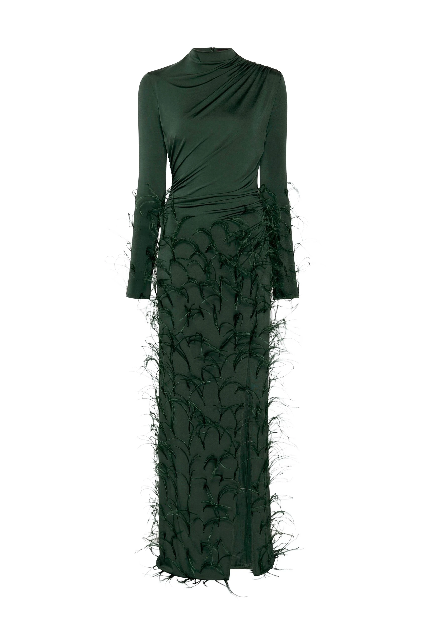 Lapointe-Jersey-Draped-Gown-With-Feathers-6-scaled61219_nobg Lapointe Dresses luxury Clothing from Luxury Handbags Marketplace