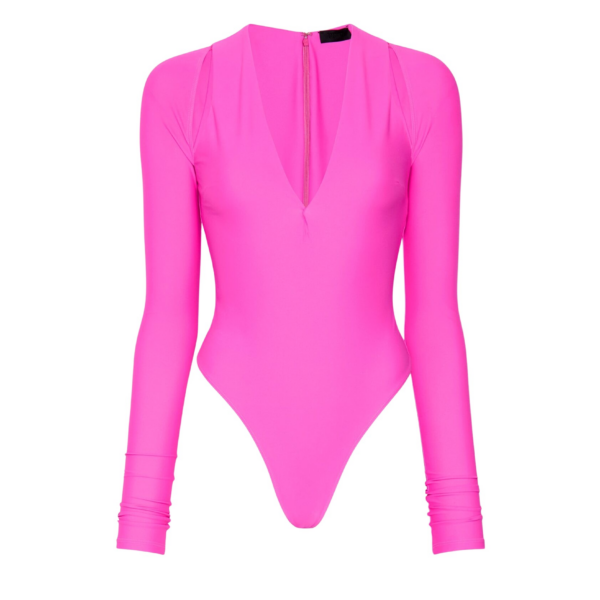 LaPointe Jersey V Neck Bodysuit