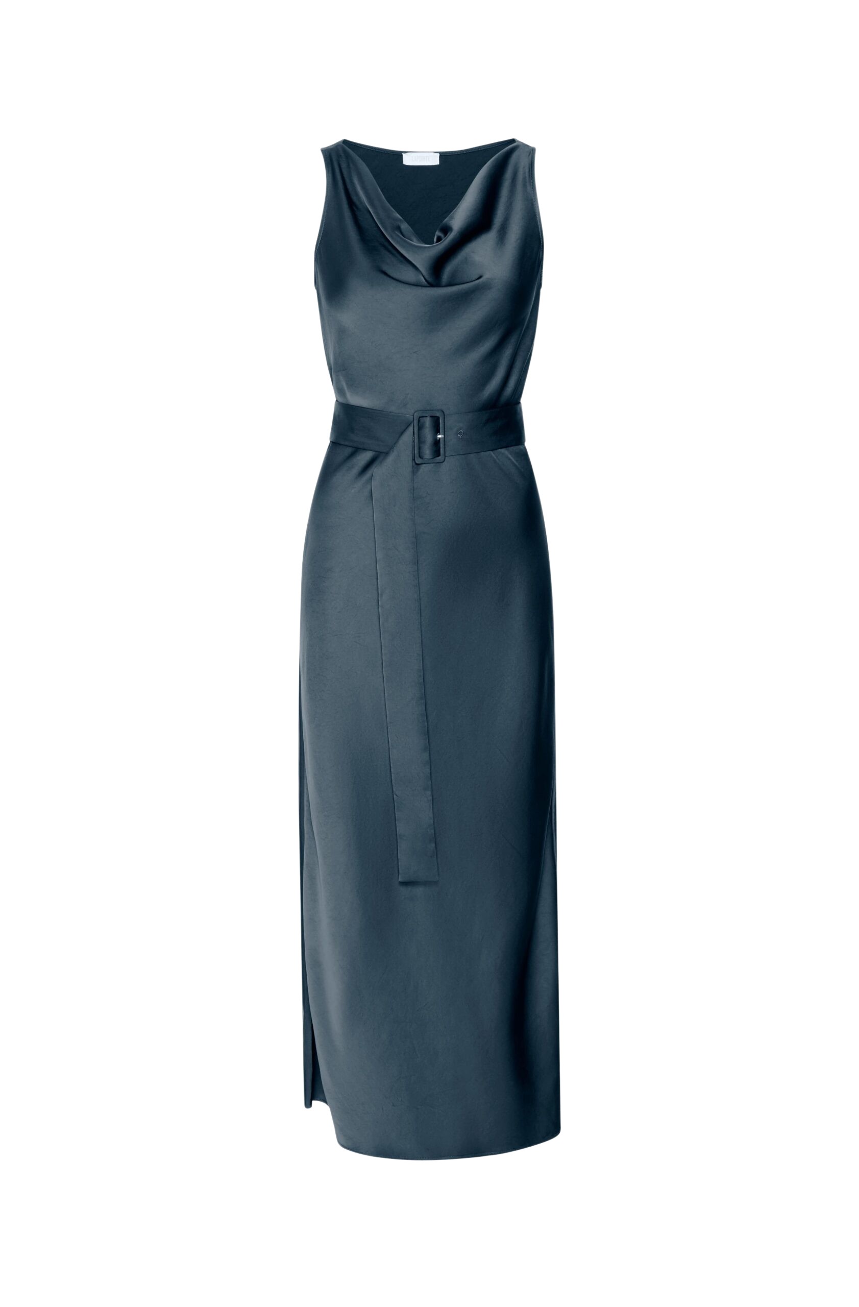 LaPointe Satin Bias Belted Dress