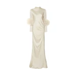 Lapointe-Satin-Bias-Feather-Tab-Gown-With-Slit-scaled78840_nobg Lapointe Dresses luxury Clothing from Luxury Handbags Marketplace
