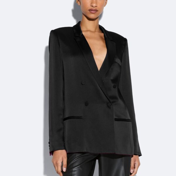 LaPointe Satin Blazer, view 3