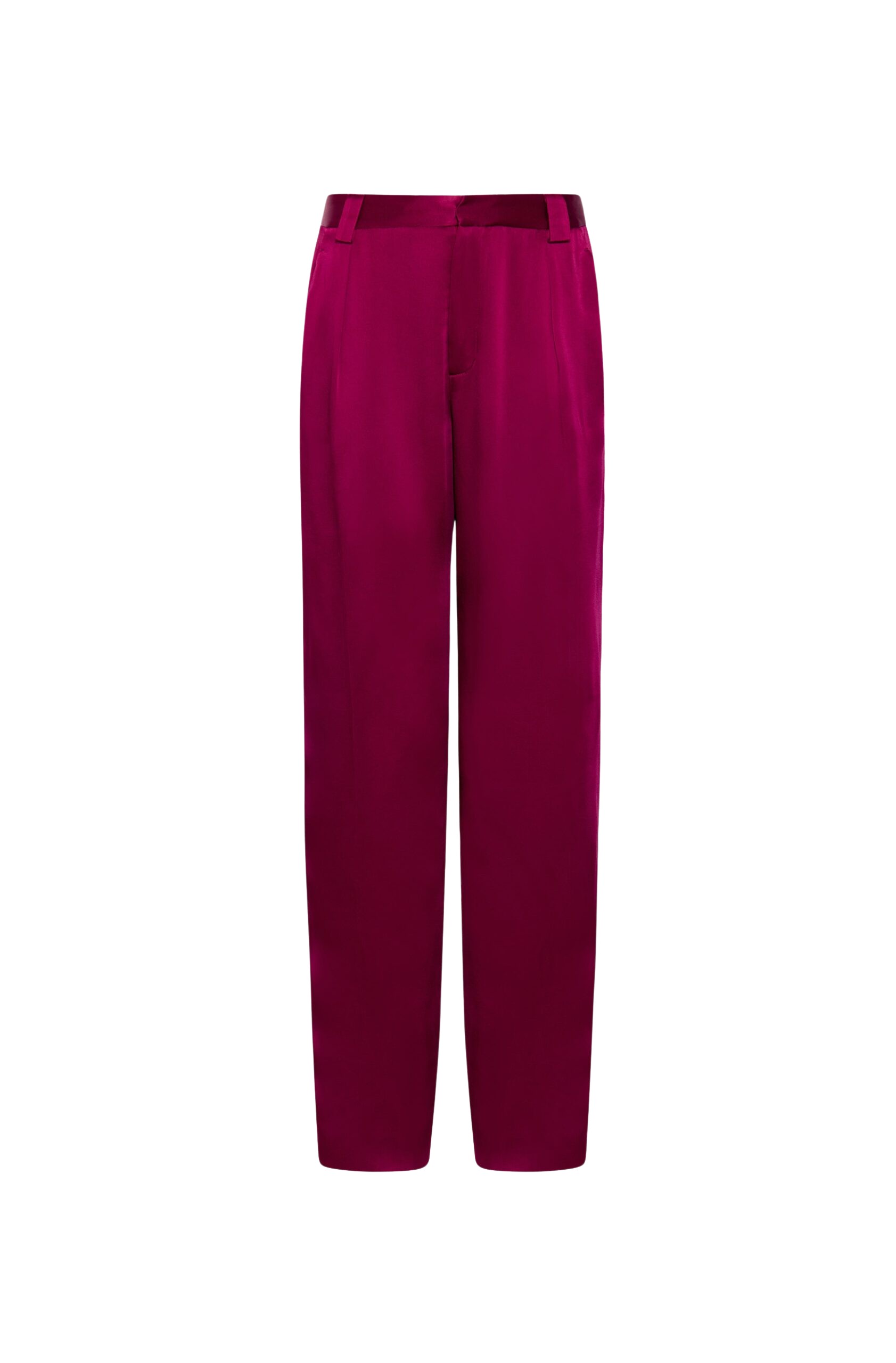LaPointe Satin Relaxed Pleated Pant