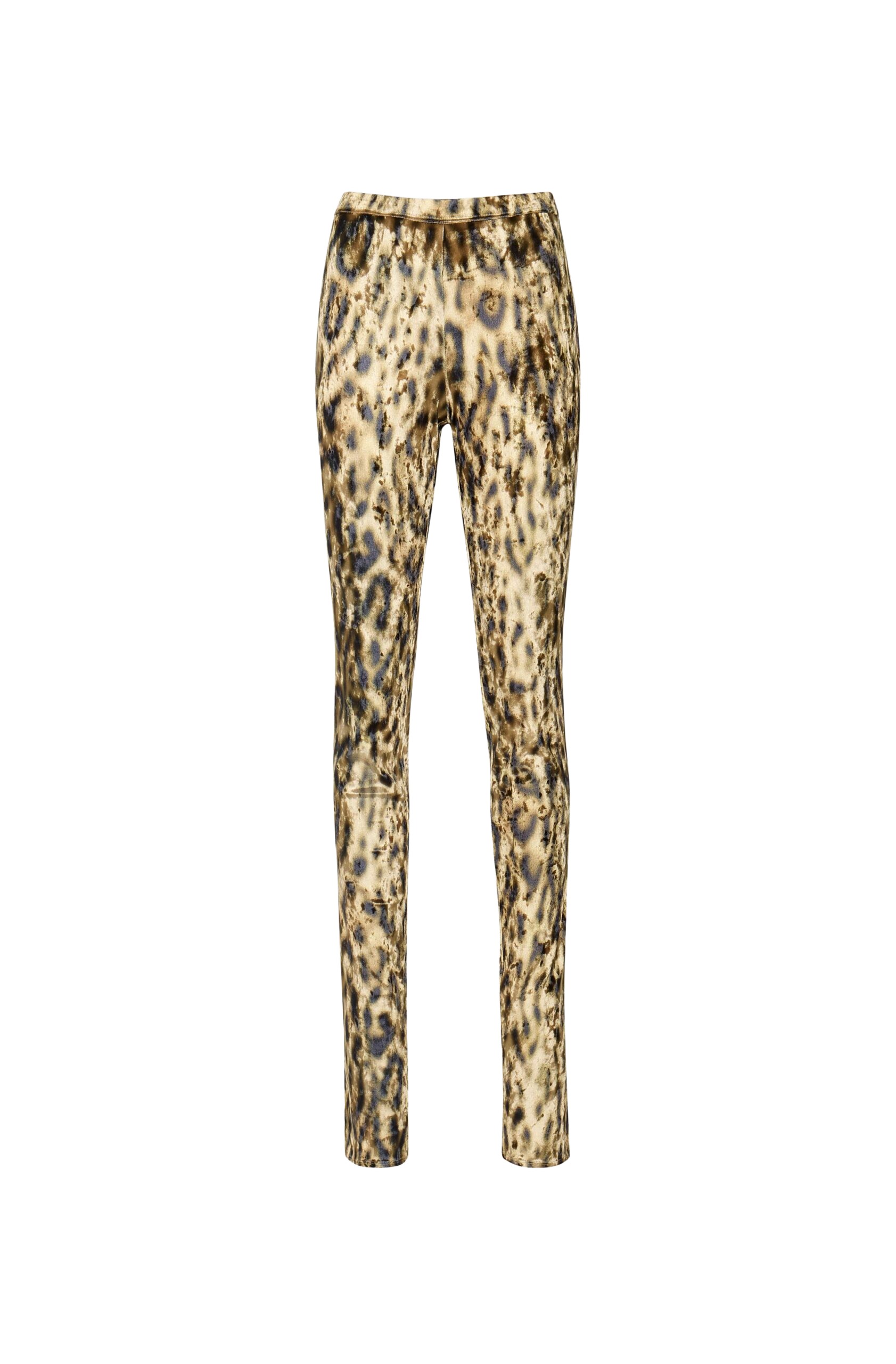 LaPointe Velvet Leopard Split Hem Legging