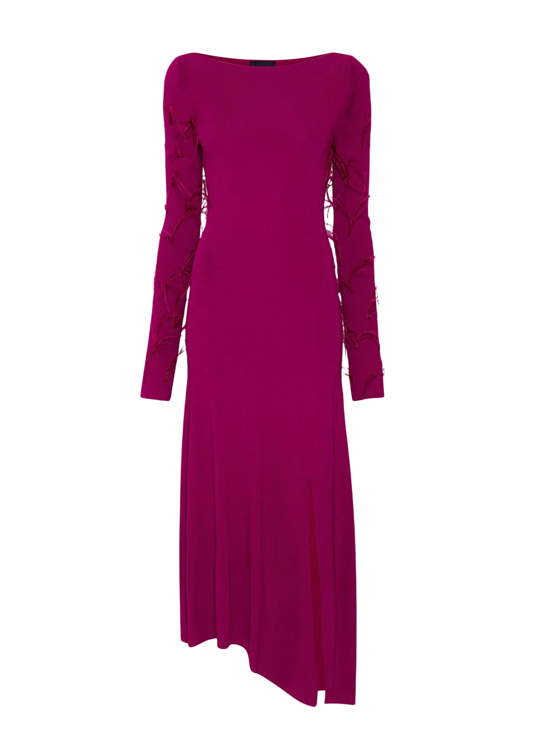 Lapointe-Viscose-Boatneck-Dress-With-Feathers-7-scaled80342_nobg Lapointe Dresses luxury Clothing from Luxury Handbags Marketplace