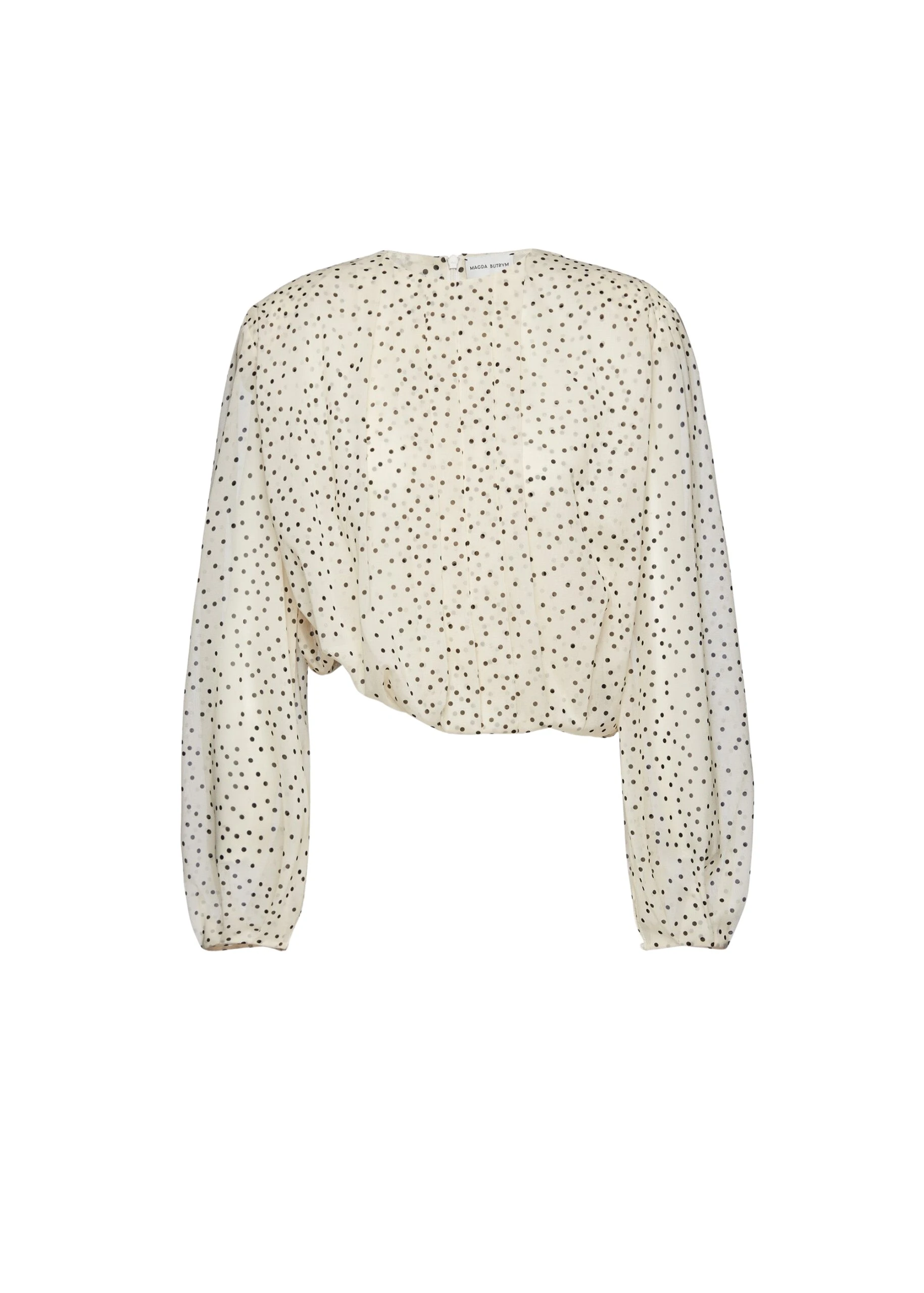 Magda-Butrym-Balloon-sleeve-silk-blouse-in-cream-dots-scaled18439_nobg Magda Butrym Ivory Tops luxury Clothing from Luxury Handbags Marketplace