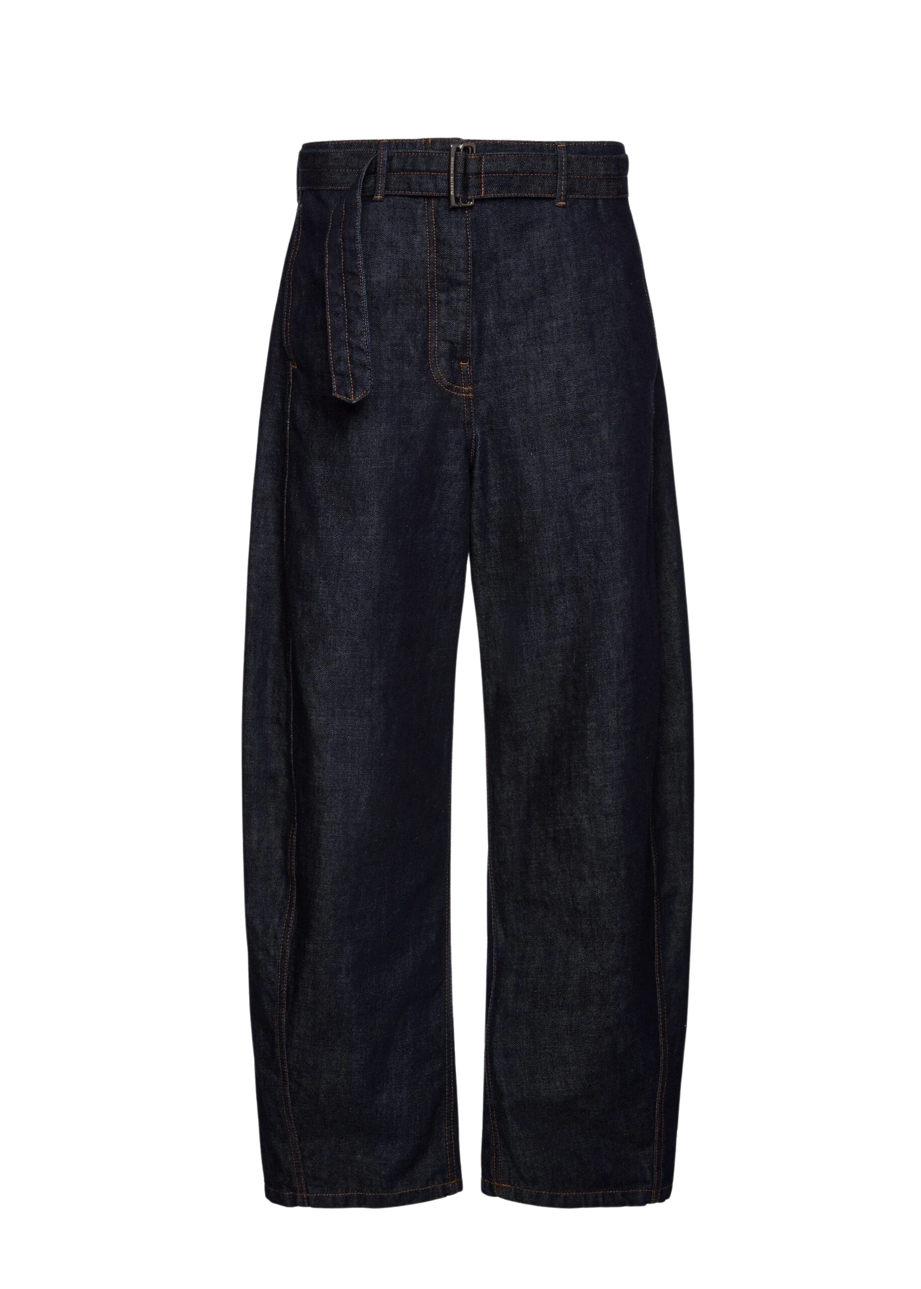 Magda-Butrym-Belted-loose-fit-denim-pant-in-navy-scaled32792_nobg Magda Butrym Blue Pants luxury Clothing from Luxury Handbags Marketplace