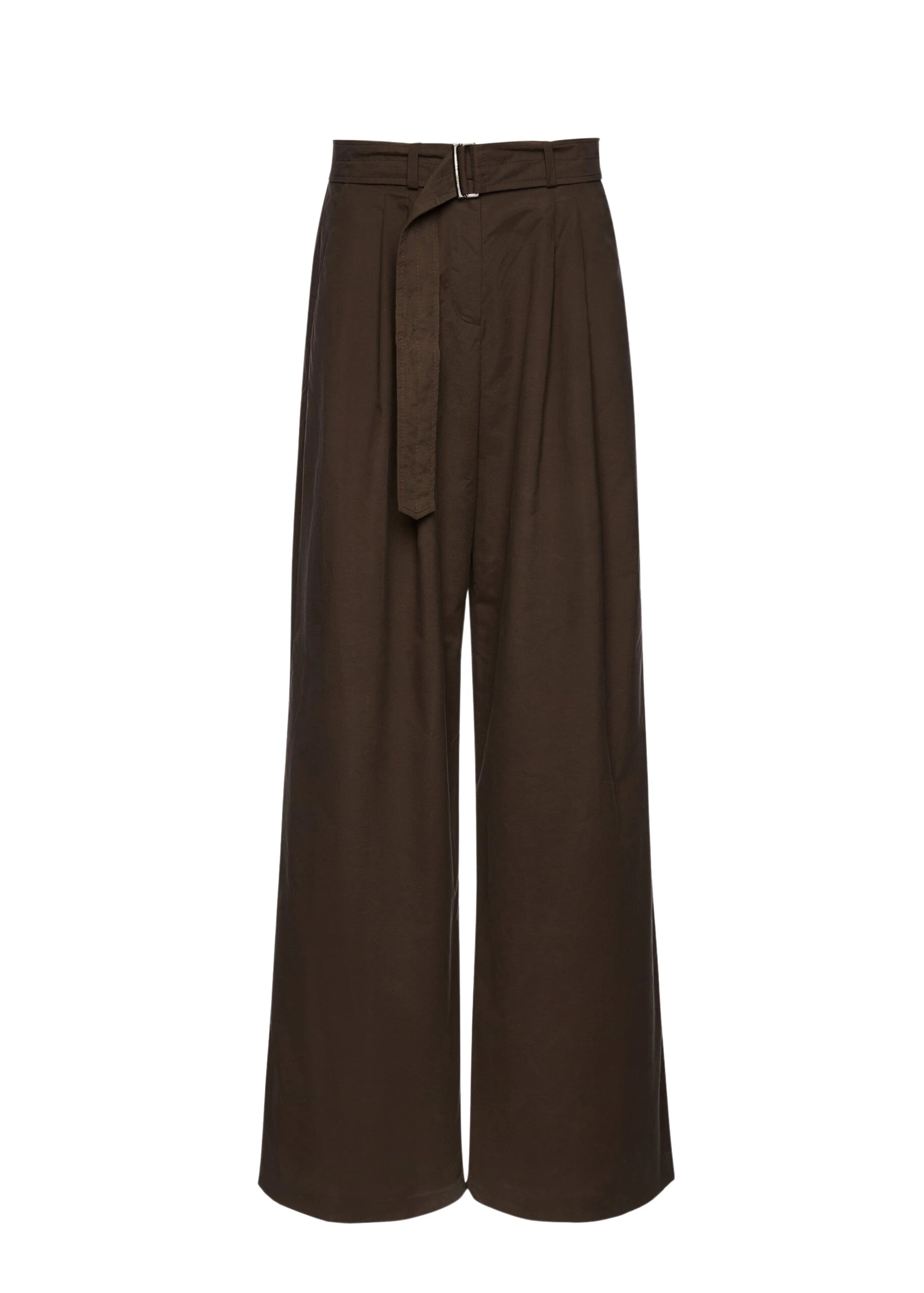 Magda-Butrym-Belted-relaxed-cotton-trousers-in-brown-scaled99813_nobg Magda Butrym Brown Pants luxury Clothing from Luxury Handbags Marketplace