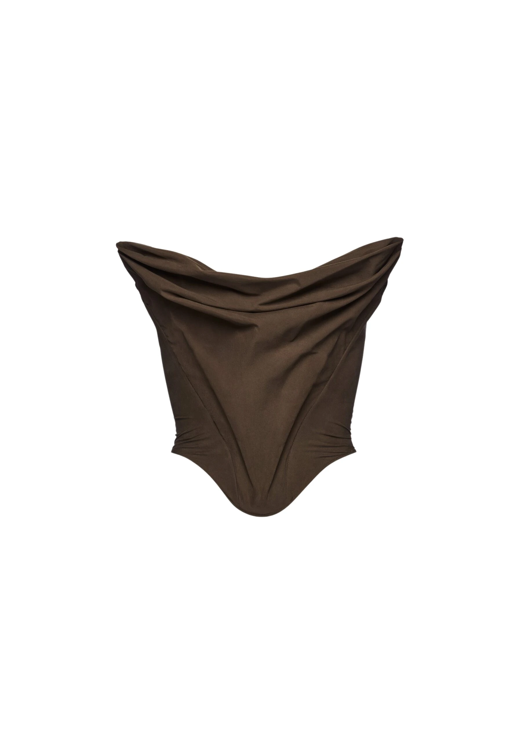 Magda-Butrym-Draped-strapless-corset-top-in-brown-scaled68764_nobg Magda Butrym Brown Tops luxury Clothing from Luxury Handbags Marketplace