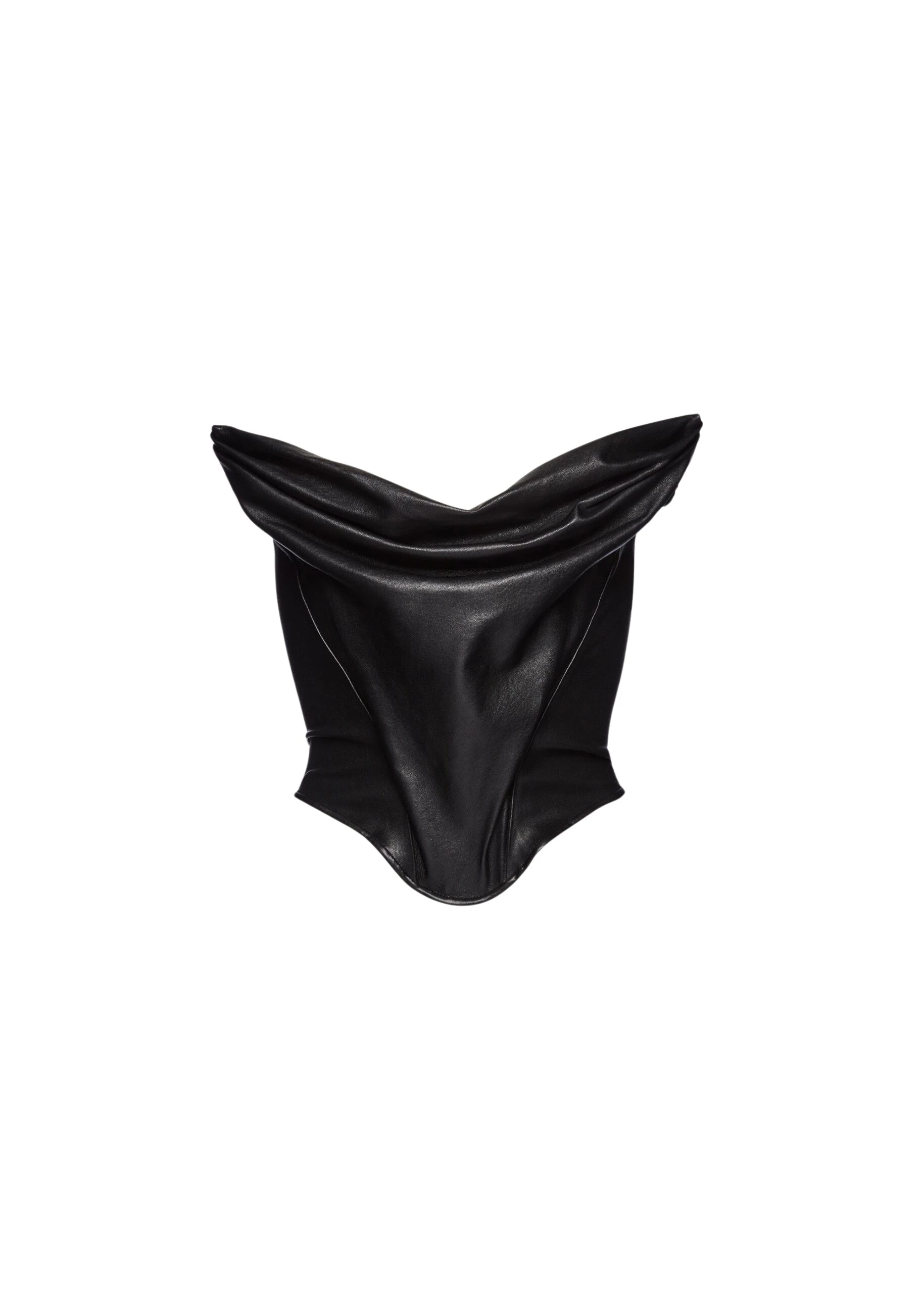 Magda-Butrym-Draped-strapless-leather-corset-Top-in-black-scaled18447_nobg Magda Butrym Black Tops luxury Clothing from Luxury Handbags Marketplace