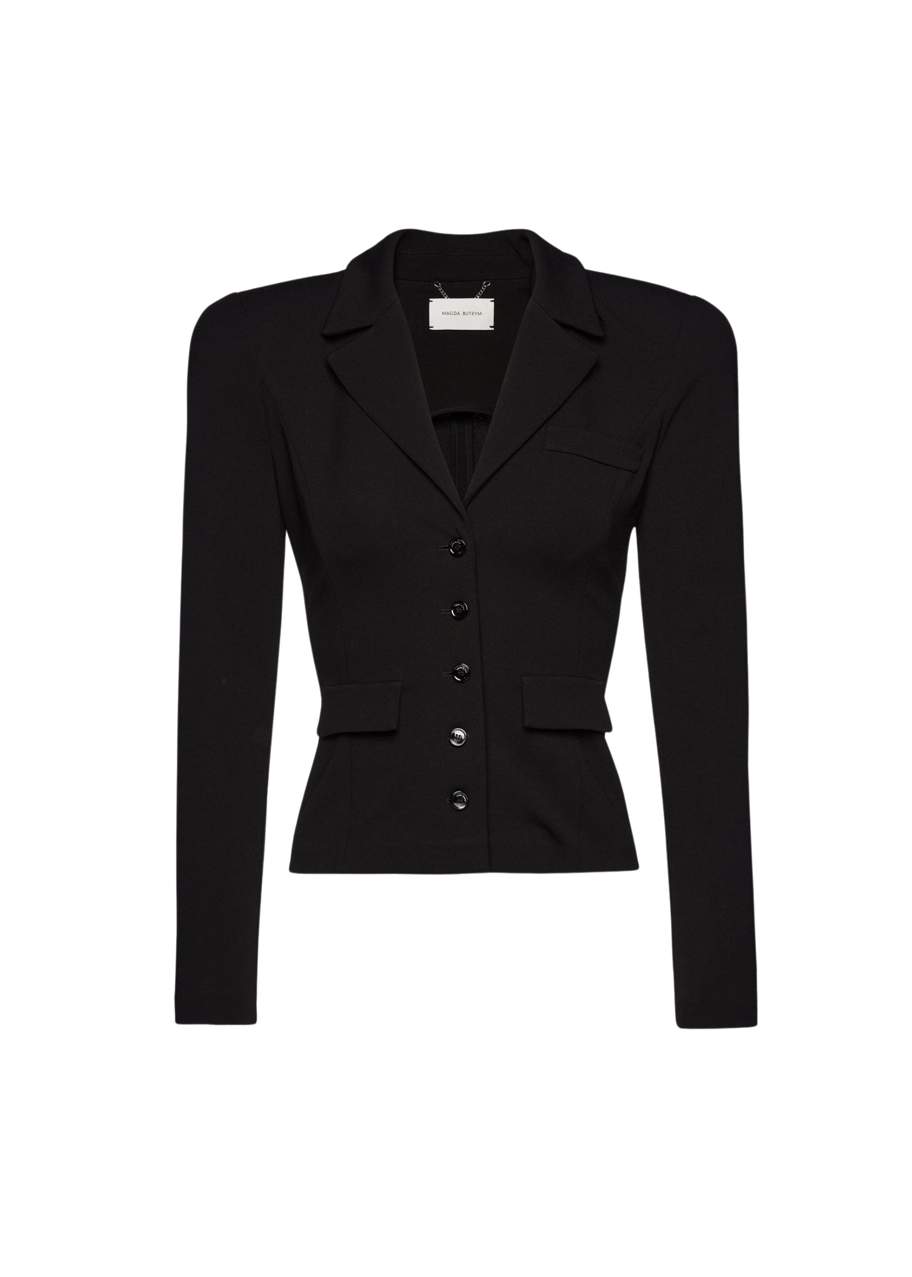 Magda-Butrym-Fitted-single-button-blazer-in-black-scaled11694_nobg Magda Butrym Black Jackets luxury Clothing from Luxury Handbags Marketplace