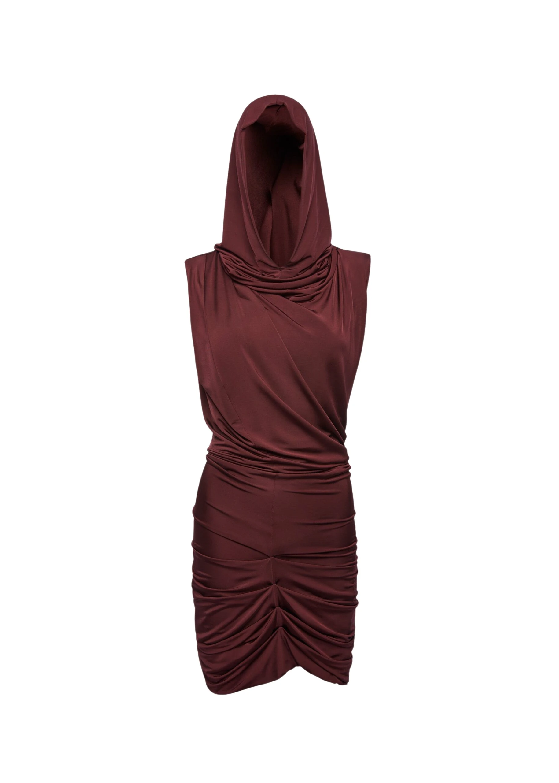 Magda-Butrym-Hooded-drape-dress-in-burgundy-scaled65042_nobg Magda Butrym Red Dresses luxury Clothing from Luxury Handbags Marketplace