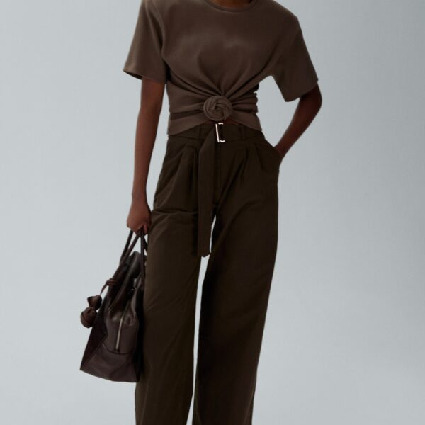 Magda Butrym Knotted t-shirt in beige