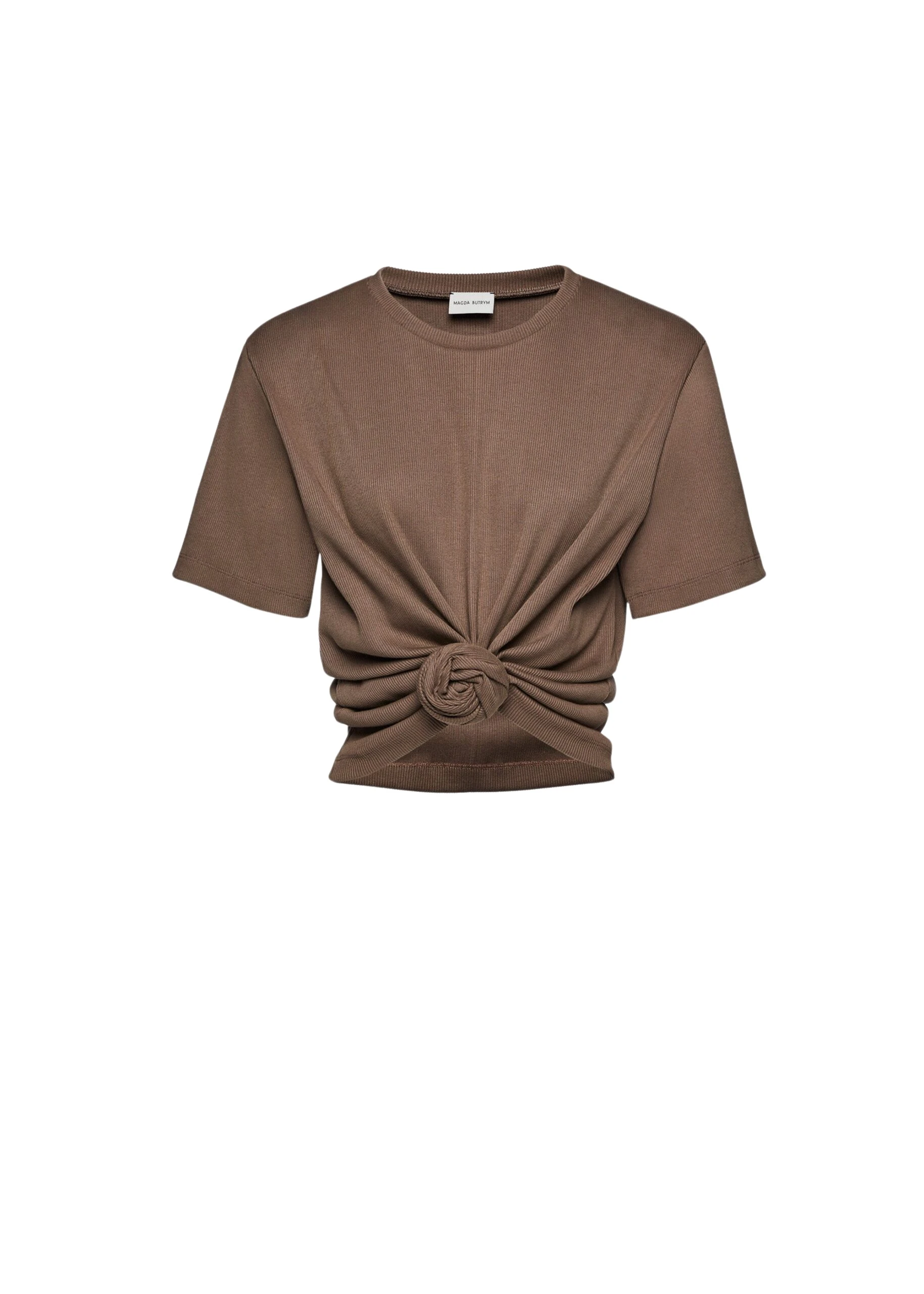 Magda-Butrym-Knotted-t-shirt-in-beige-scaled72962_nobg Magda Butrym Beige Tops luxury Clothing from Luxury Handbags Marketplace