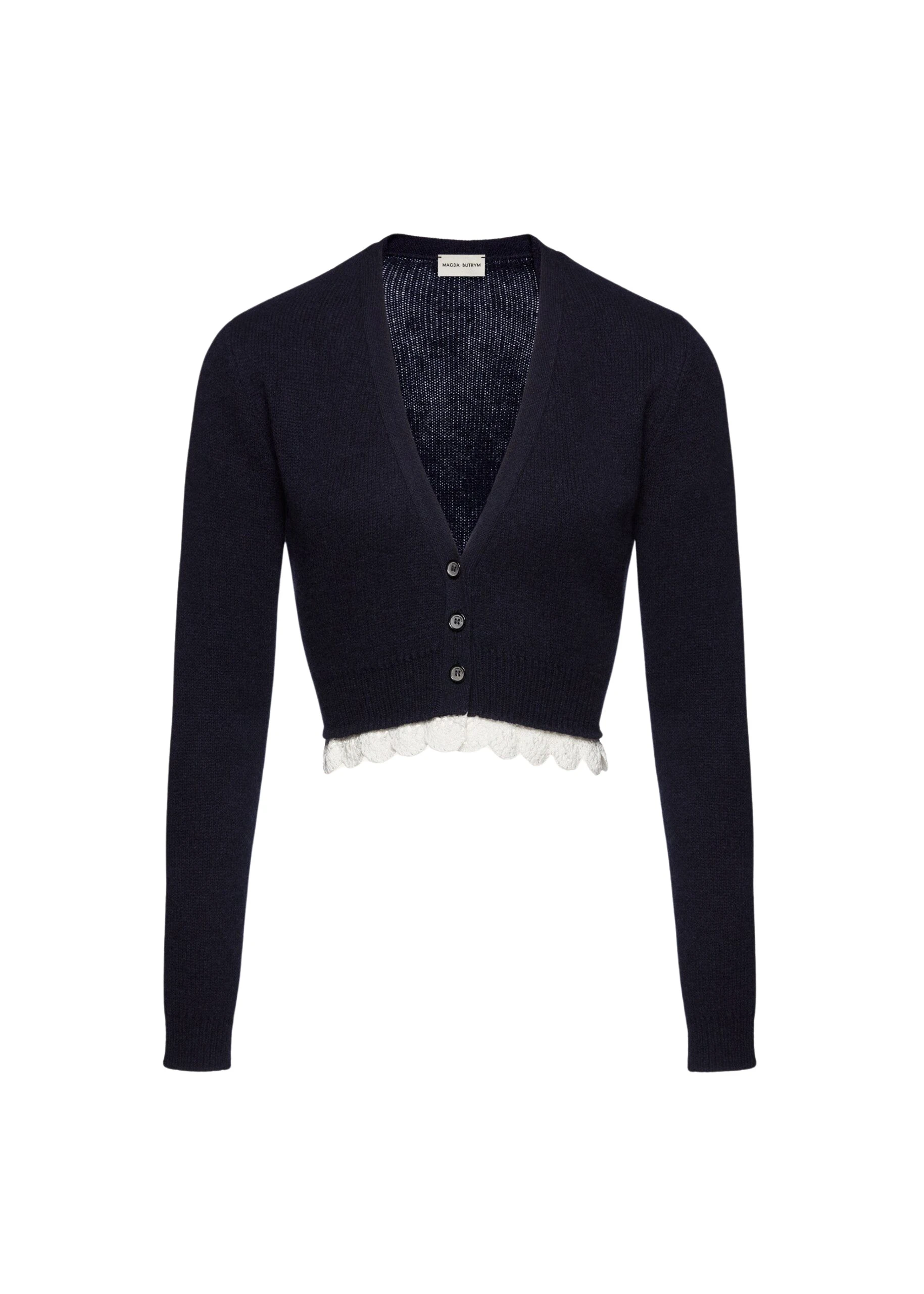 Magda-Butrym-Lace-trim-cashmere-sweater-in-navy-scaled74438_nobg Magda Butrym Blue Knitwear luxury Clothing from Luxury Handbags Marketplace