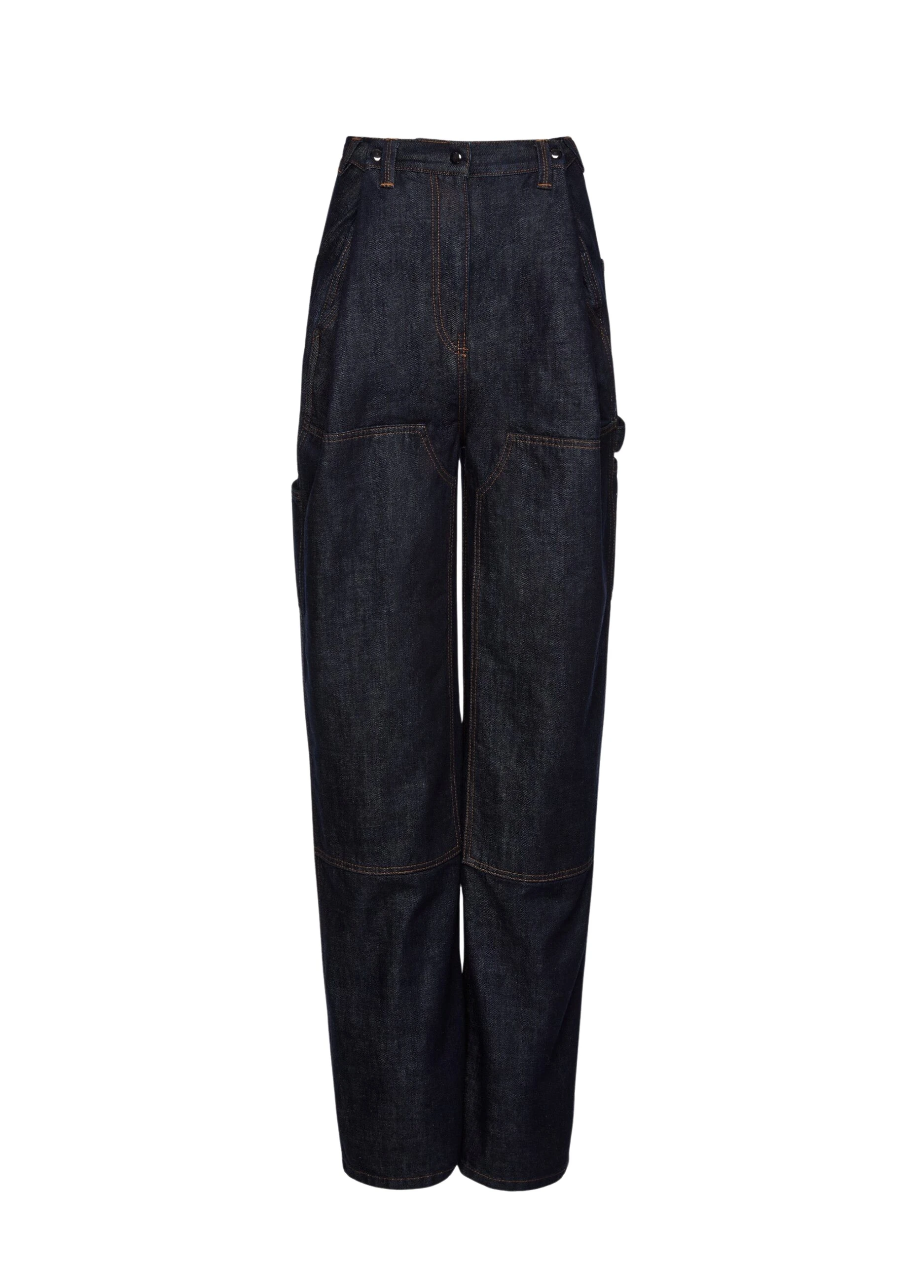 Magda-Butrym-Loose-leg-industrial-denim-pant-in-navy-scaled92464_nobg Magda Butrym Blue Pants luxury Clothing from Luxury Handbags Marketplace
