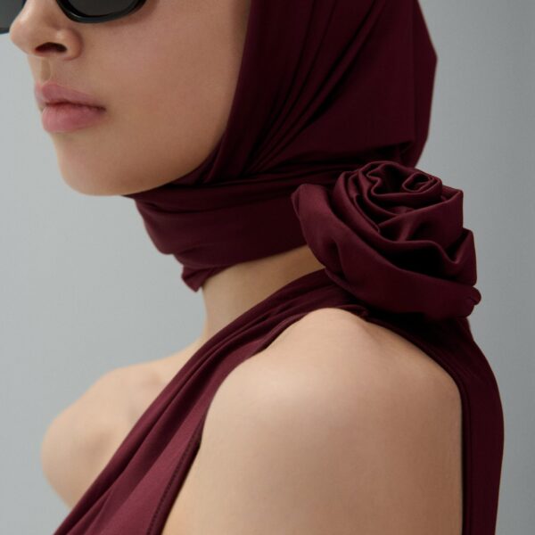 Magda Butrym One-shoulder t-shirt in burgundy