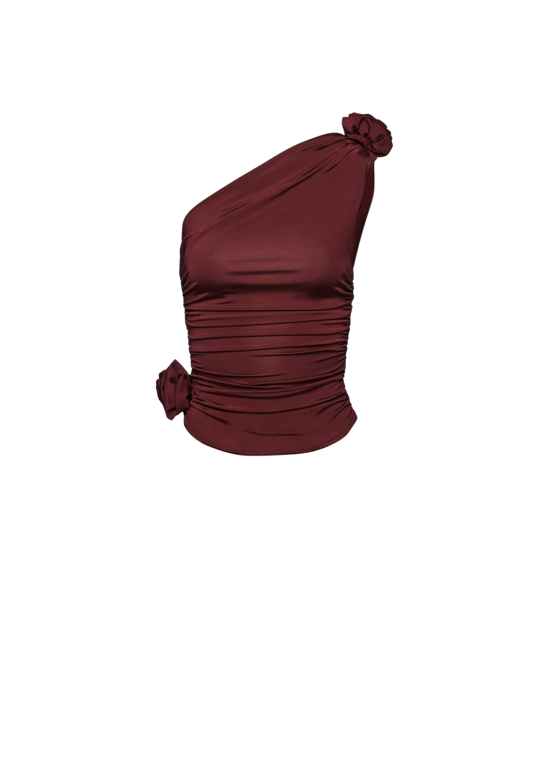 Magda-Butrym-One-shoulder-t-shirt-in-burgundy-scaled79809_nobg Magda Butrym Red Tops luxury Clothing from Luxury Handbags Marketplace