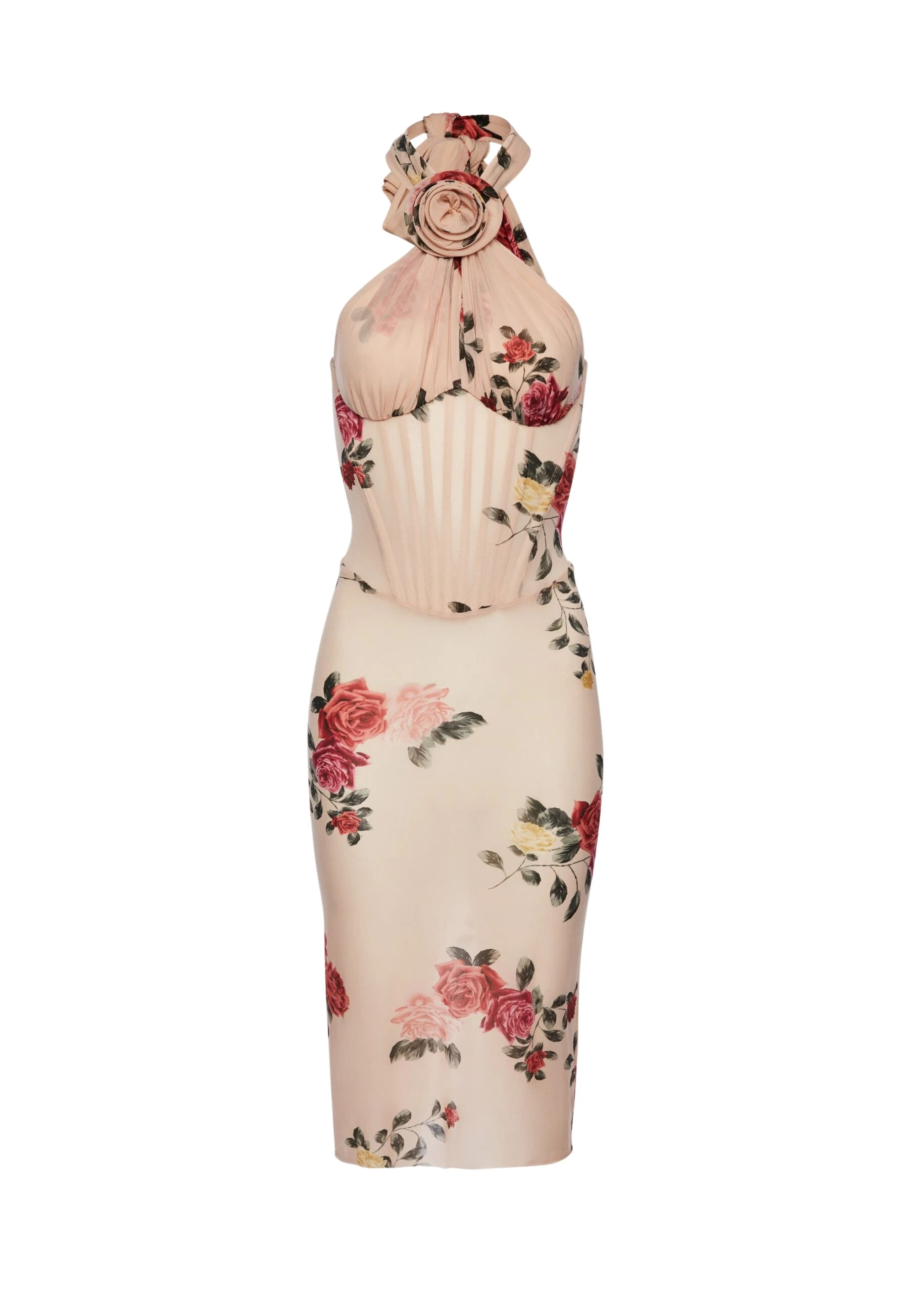 Magda-Butrym-Sheer-halter-bustier-midi-dress-in-beige-print-scaled25757_nobg Magda Butrym Multicolour Dresses luxury Clothing from Luxury Handbags Marketplace