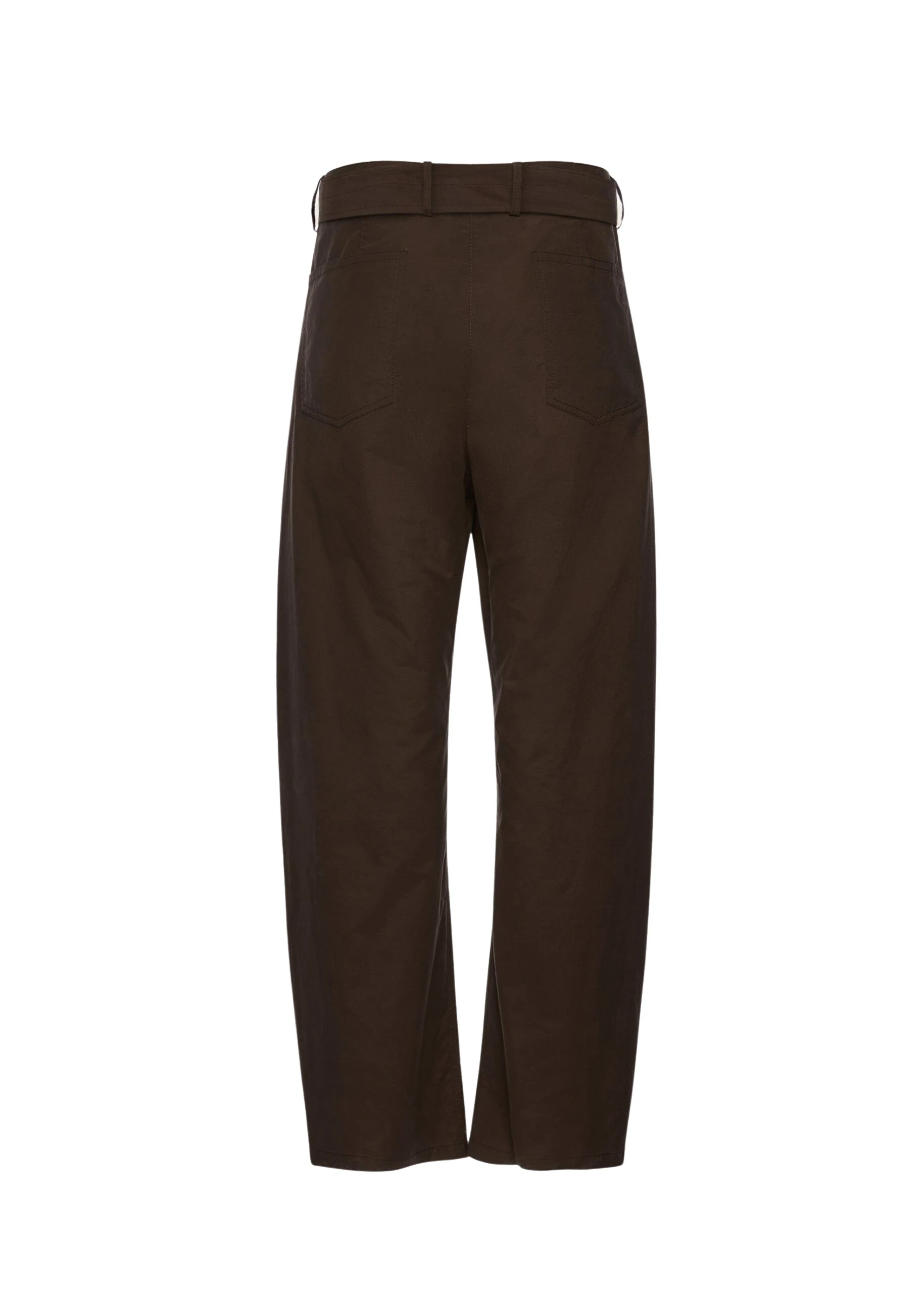 Magda-Butrym-Wide-leg-belted-cotton-trousers-in-brown-scaled32982_nobg Magda Butrym Brown Pants luxury Clothing from Luxury Handbags Marketplace