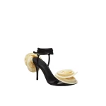 Magda-Butrym-Wrap-around-double-flower-sandals-in-black-satin-scaled83876_nobg Magda Butrym Black Sandals luxury Sandals from Luxury Handbags Marketplace