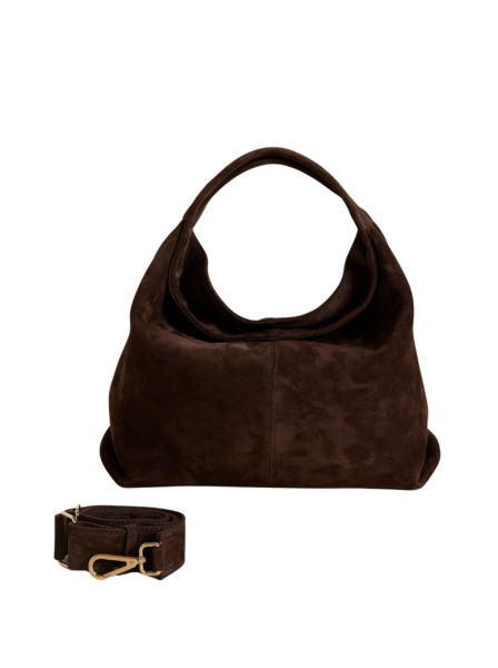Manu Atelier Gala Deep Brown Suede luxury Bags from  Luxury Handbags Marketplace
