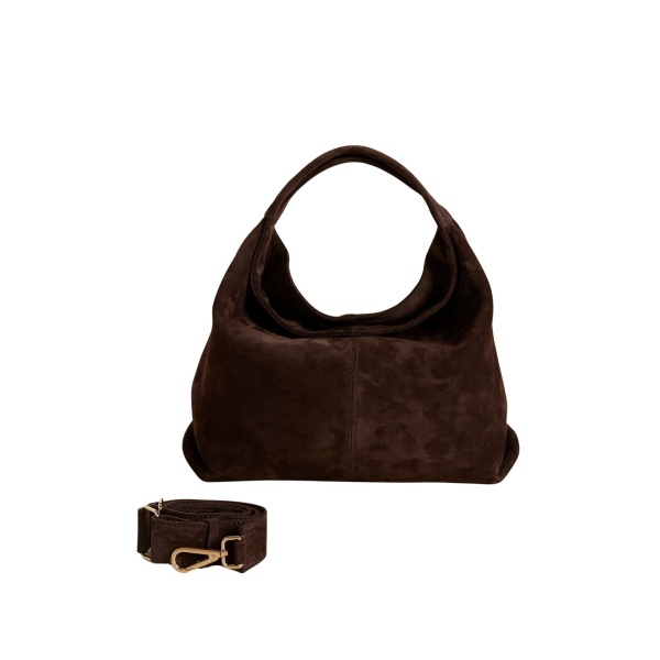 Manu Atelier Gala Deep Brown Suede luxury Bags from  Luxury Handbags Marketplace
