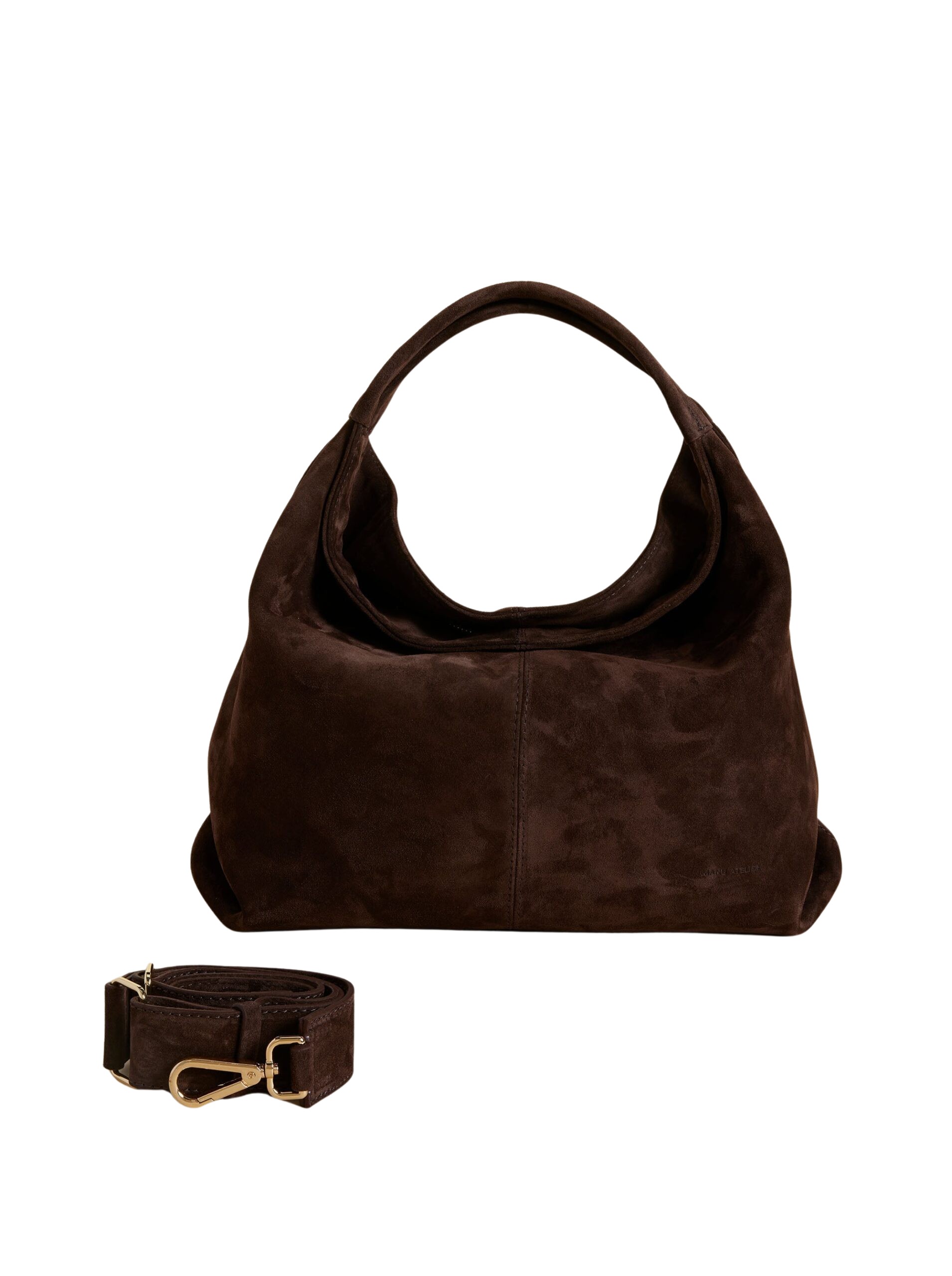 Manu Atelier Gala Deep Brown Suede luxury Bags from  Luxury Handbags Marketplace