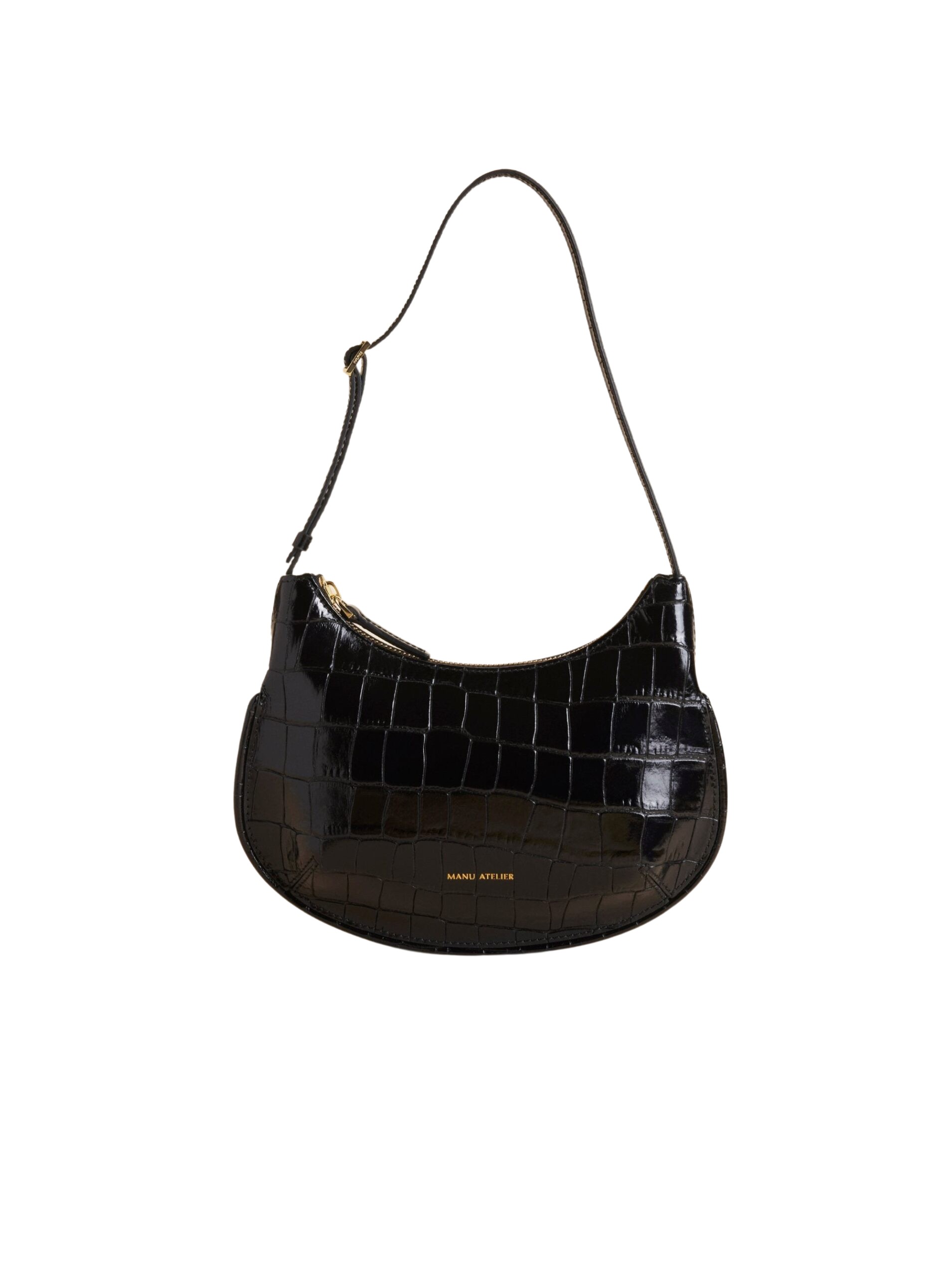 Manu Atelier Ilda Black Croc luxury Bags from  Luxury Handbags Marketplace