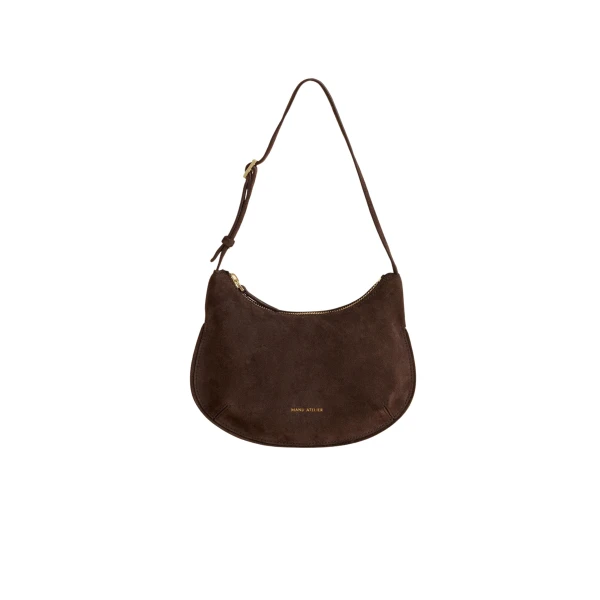 Manu Atelier Ilda Deep Brown Suede luxury Bags from  Luxury Handbags Marketplace