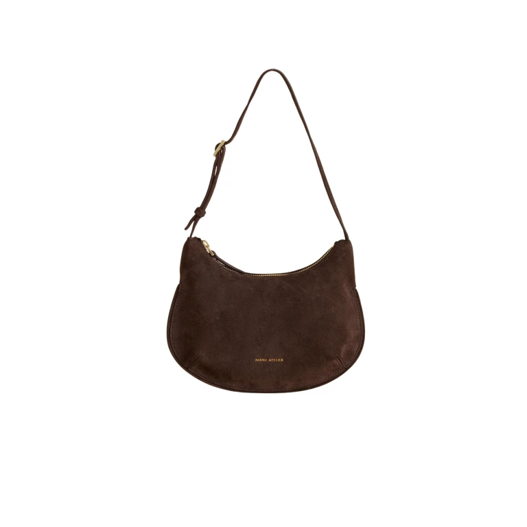 Manu Atelier Ilda Deep Brown Suede luxury Bags from  Luxury Handbags Marketplace