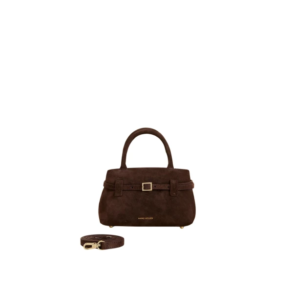 Manu Atelier Le Cambon 20 Deep Brown Suede luxury Bags from  Luxury Handbags Marketplace