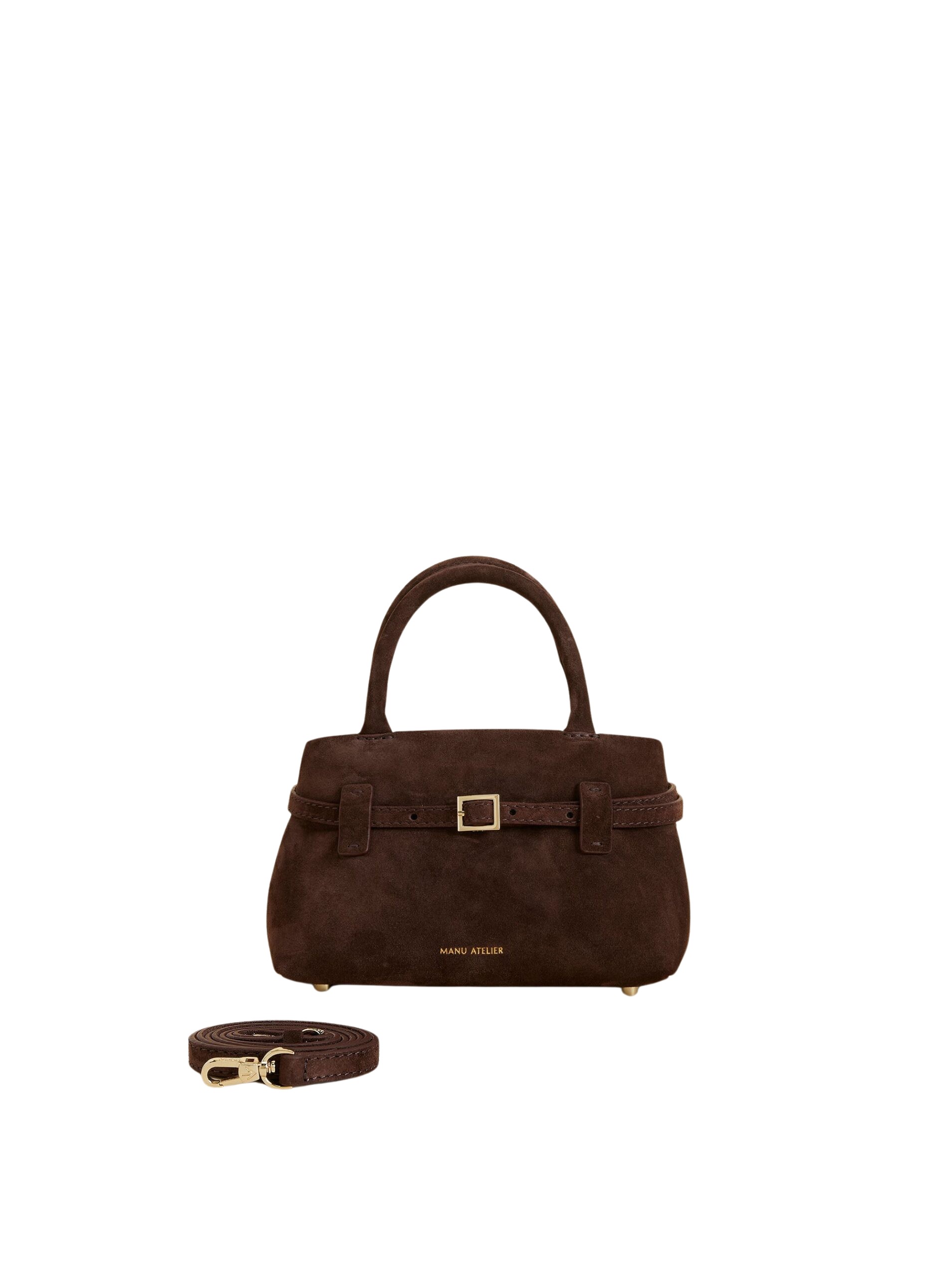 Manu Atelier Le Cambon 20 Deep Brown Suede luxury Bags from  Luxury Handbags Marketplace