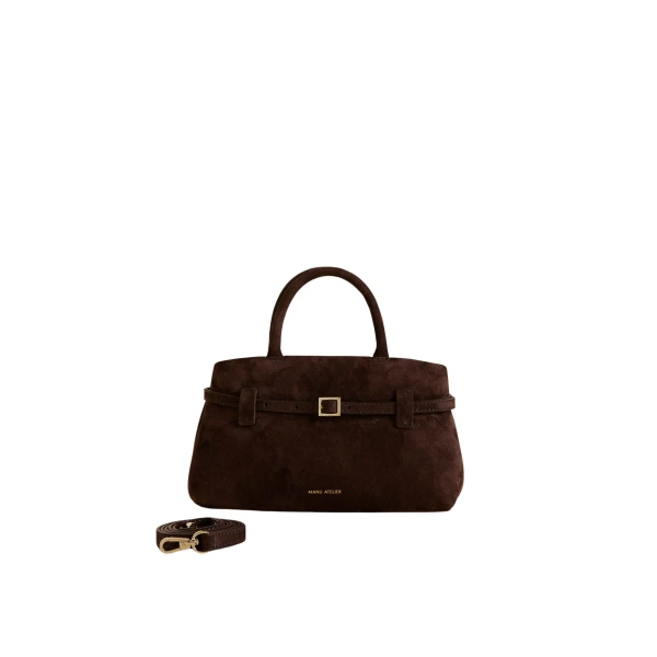 Manu Atelier Le Cambon 25 Deep Brown Suede luxury Bags from  Luxury Handbags Marketplace