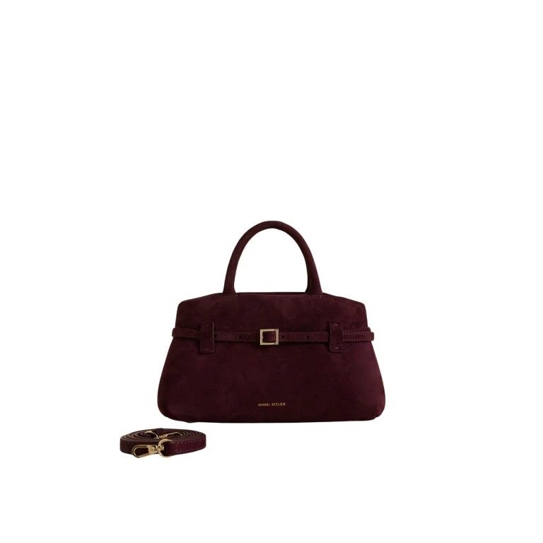 Manu Atelier Le Cambon 25 Merlot Suede luxury Bags from  Luxury Handbags Marketplace