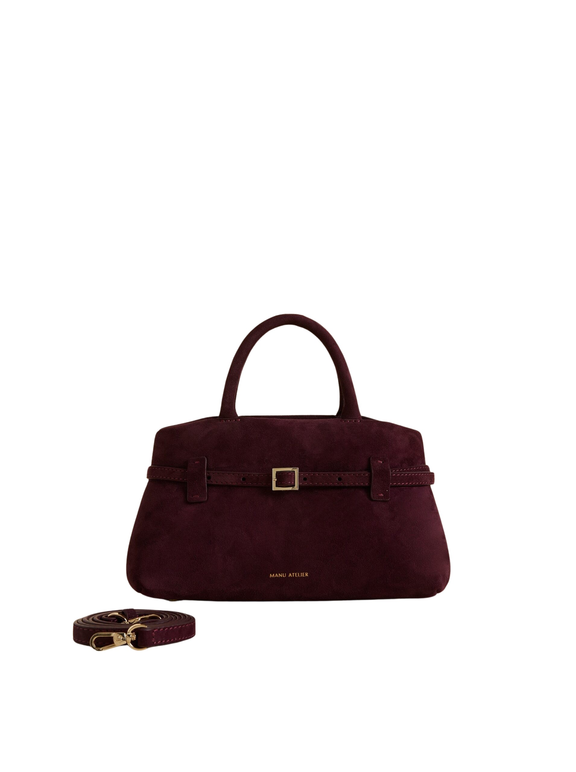 Manu Atelier Le Cambon 25 Merlot Suede luxury Bags from  Luxury Handbags Marketplace