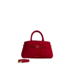 Manu Atelier Le Cambon 25 Red Suede luxury Bags from  Luxury Handbags Marketplace