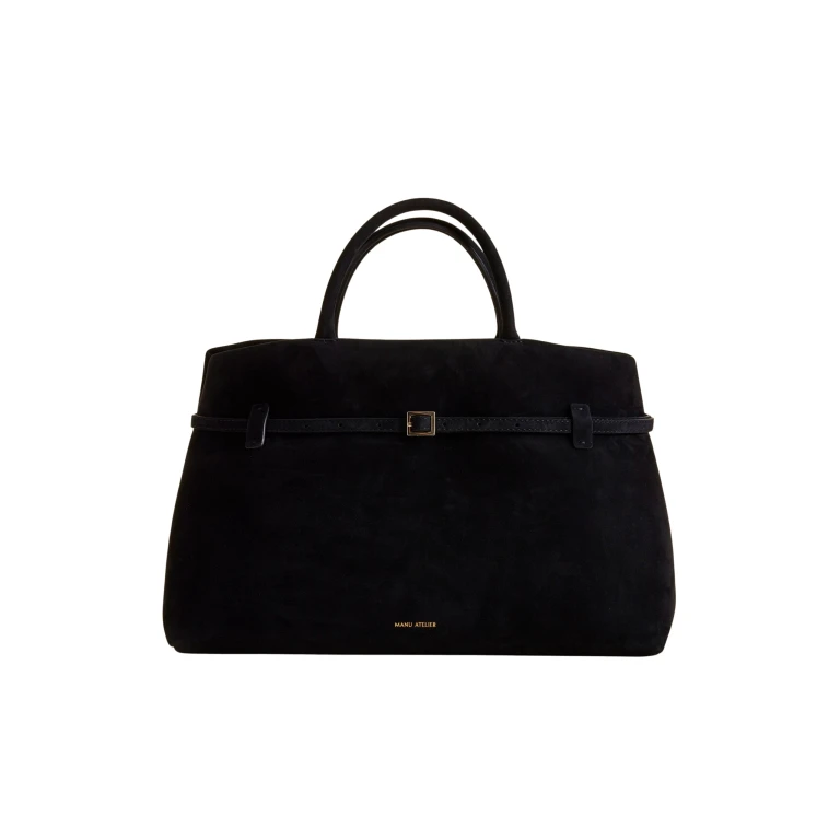 Manu Atelier Le Cambon 40 Black Suede luxury Bags from  Luxury Handbags Marketplace