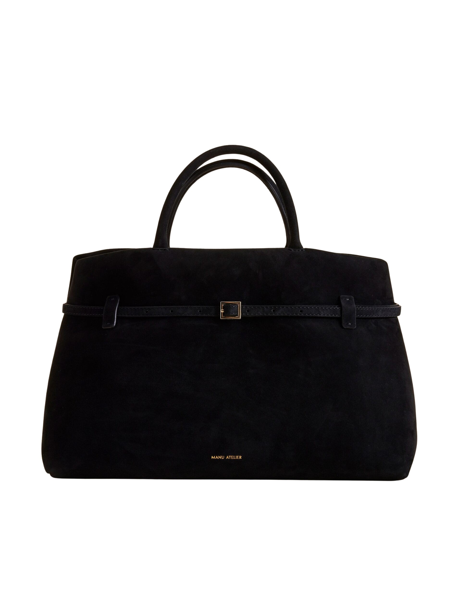 Manu Atelier Le Cambon 40 Black Suede luxury Bags from  Luxury Handbags Marketplace