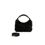 Manu Atelier Mini Gala Black Suede luxury Bags from  Luxury Handbags Marketplace