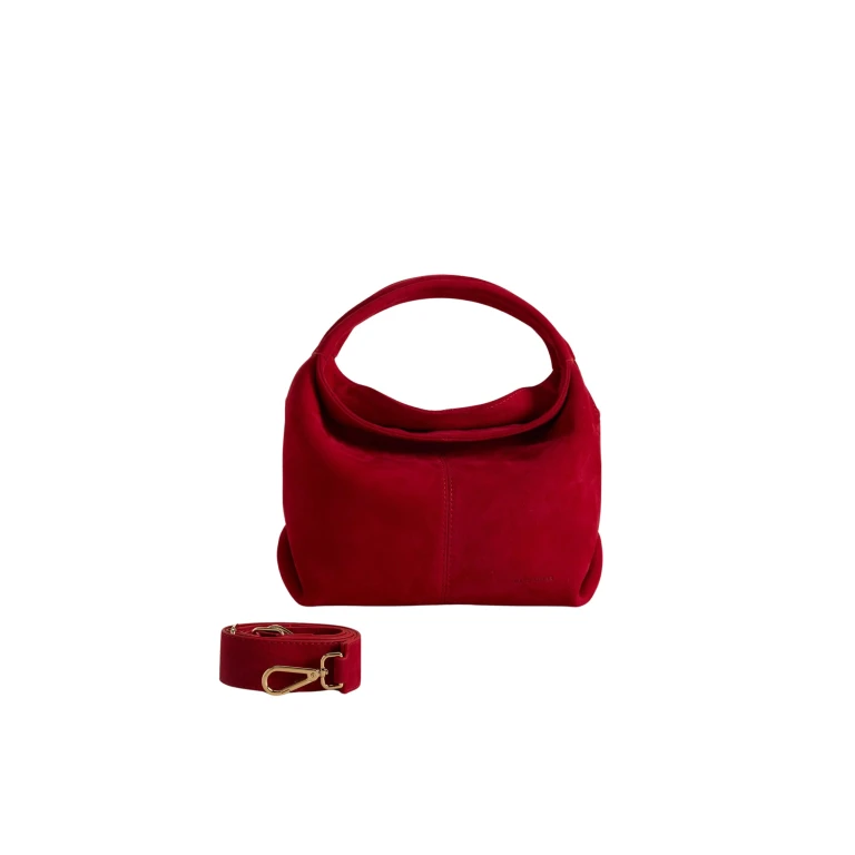 Manu Atelier Mini Gala Red Suede luxury Bags from  Luxury Handbags Marketplace