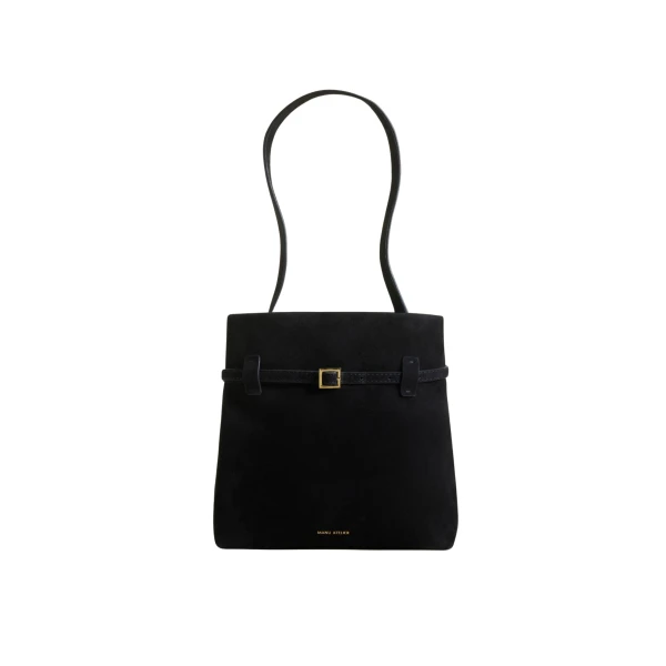 Manu Atelier Mini Tote du Jour Black Suede luxury Bags from  Luxury Handbags Marketplace