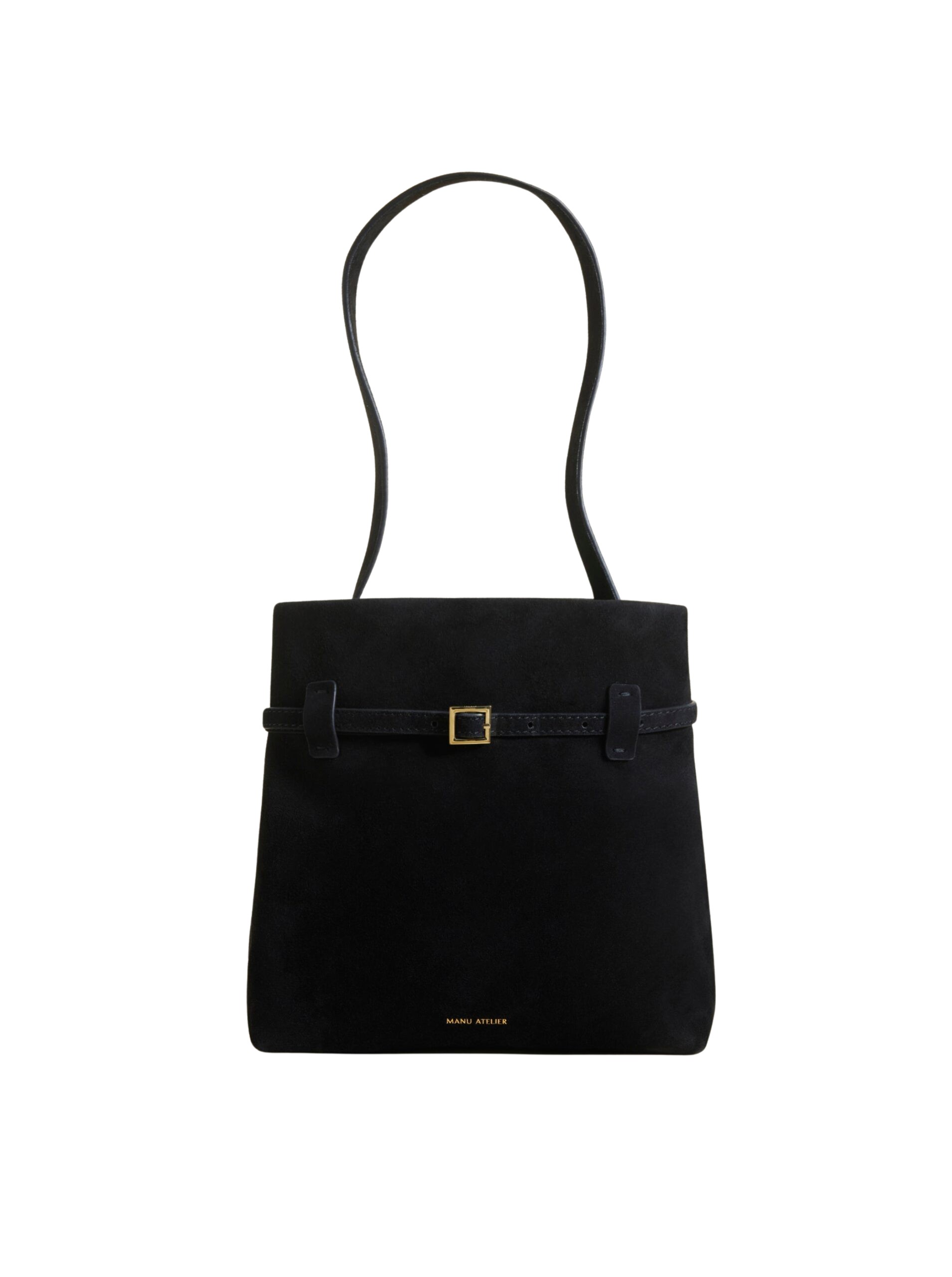 Manu Atelier Mini Tote du Jour Black Suede luxury Bags from  Luxury Handbags Marketplace