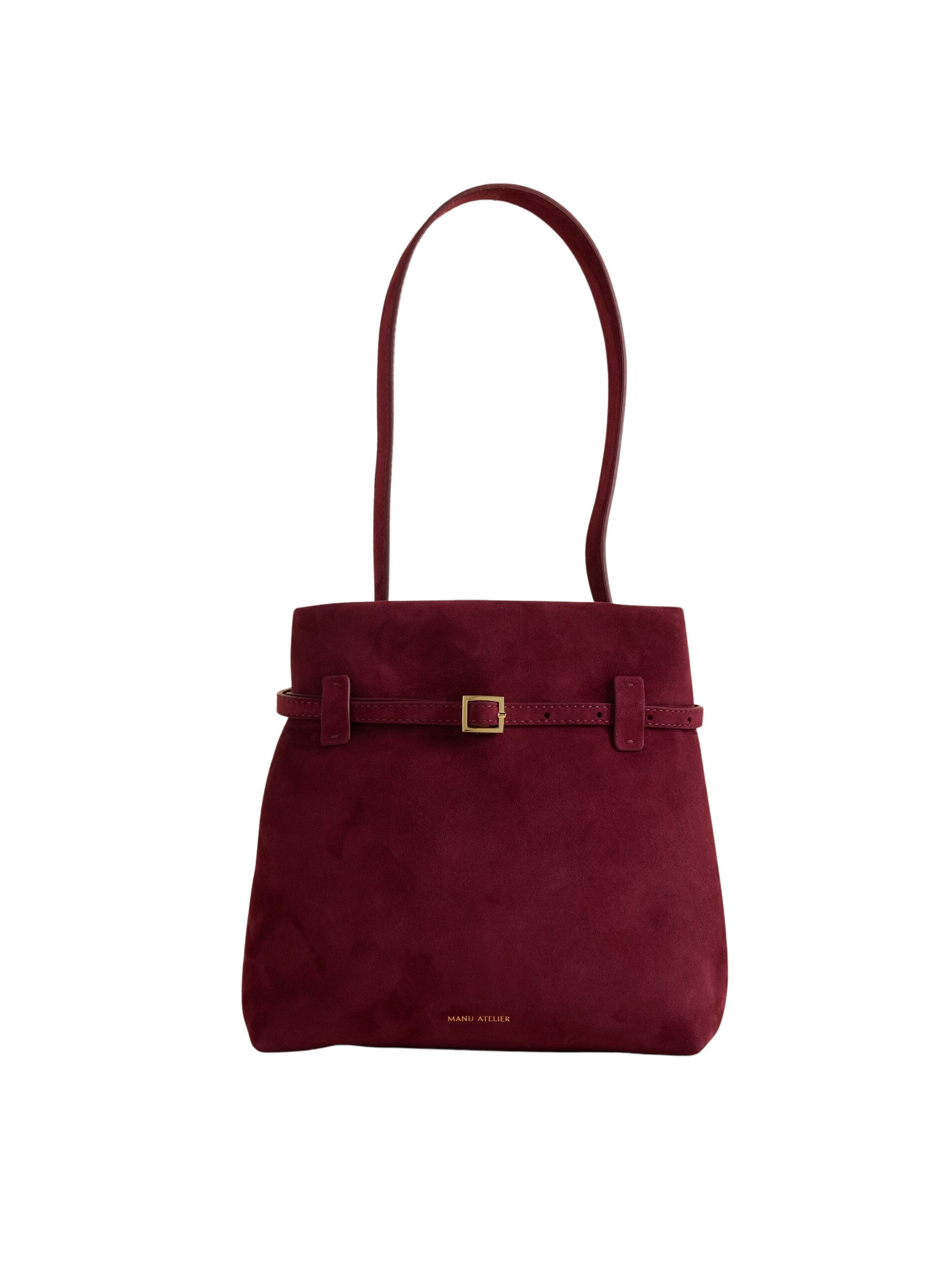 Manu Atelier Mini Tote du Jour Burgundy Suede luxury Bags from  Luxury Handbags Marketplace