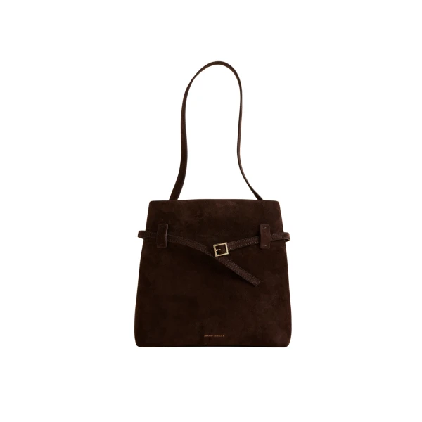 Manu Atelier Mini Tote du Jour Deep Brown Suede luxury Bags from  Luxury Handbags Marketplace