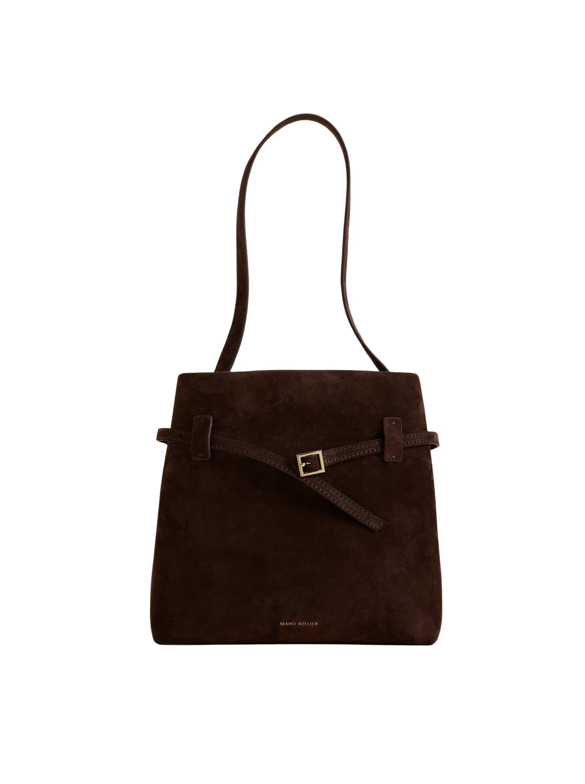 Manu Atelier Mini Tote du Jour Deep Brown Suede luxury Bags from  Luxury Handbags Marketplace