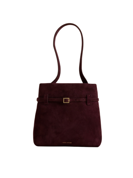 Manu Atelier Mini Tote du Jour Merlot Suede luxury Bags from  Luxury Handbags Marketplace