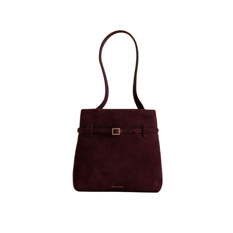 Manu Atelier Mini Tote du Jour Merlot Suede luxury Bags from  Luxury Handbags Marketplace
