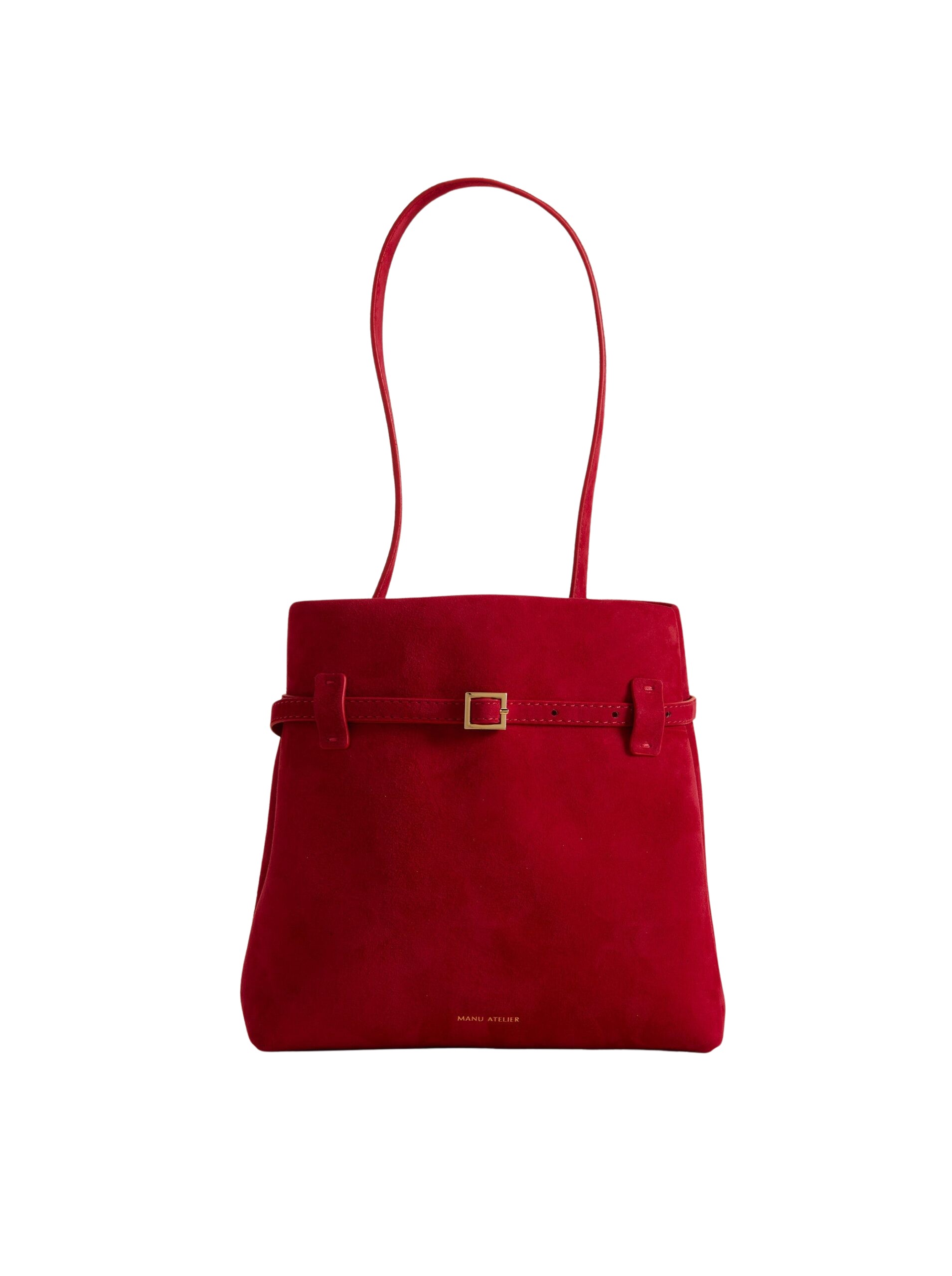 Manu Atelier Mini Tote du Jour Red Suede luxury Bags from  Luxury Handbags Marketplace