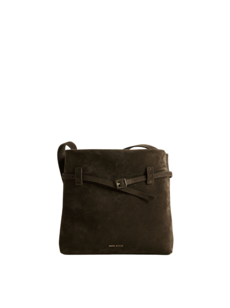 Manu Atelier Mini Tote du Jour Tobacco Green Suede luxury Bags from  Luxury Handbags Marketplace