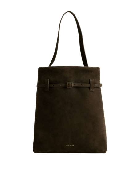 Manu Atelier Tote Du Jour Tobacco Green Suede luxury Bags from  Luxury Handbags Marketplace
